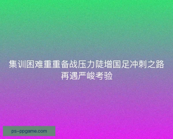 集训困难重重备战压力陡增国足冲刺之路再遇严峻考验